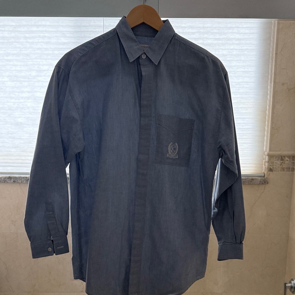 Calvin Klein Women’s Blue Long Sleeve Shirt Size S